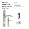 Apollo Longplate Entrance Set - includes 7045E85, 1143 & 1121 (60mm Key/Key) in Satin Chrome