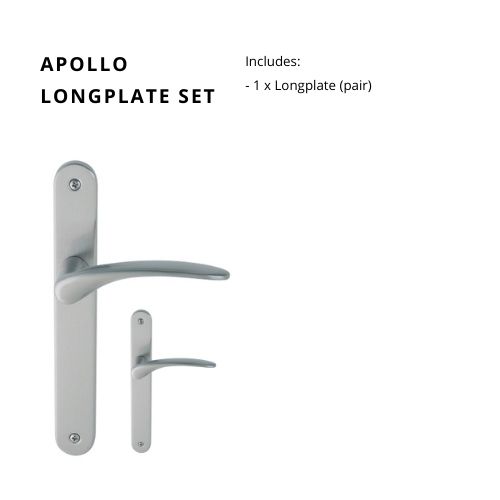 Apollo Lever on Longplate (235x32mm) in Brushed Nickel