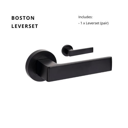 Boston Lever Set in Black