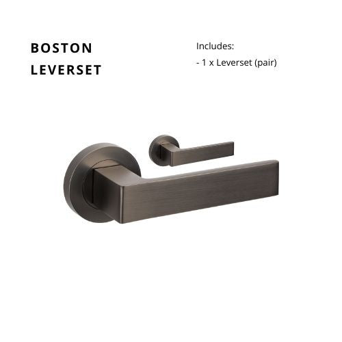 Boston Lever Set in Graphite Nickel