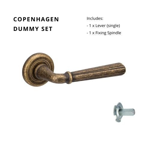Copenhagen Dummy Set - Right Hand in Rustic Brass