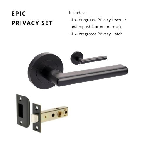 Epic Privacy Set, Includes Privacy Latch in Black