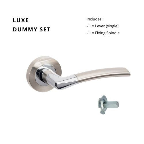 Luxe Dummy Set - Left Hand in Brushed Nickel / Chrome Plated