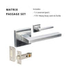 Matrix Passage Set, Includes 1131 Latch in Satin Chrome
