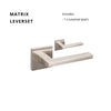 Matrix Square Rose Leverset in Brushed Nickel