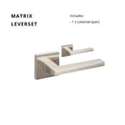 Matrix Square Rose Leverset in Brushed Nickel