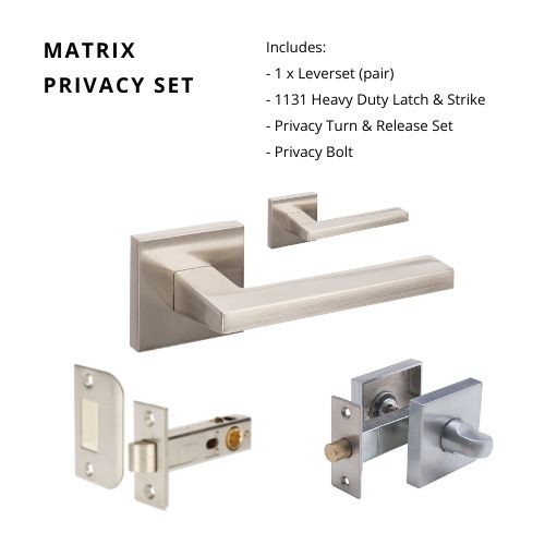 Matrix Privacy Set, Includes 1131 & 8101 Privacy Kit in Brushed Nickel