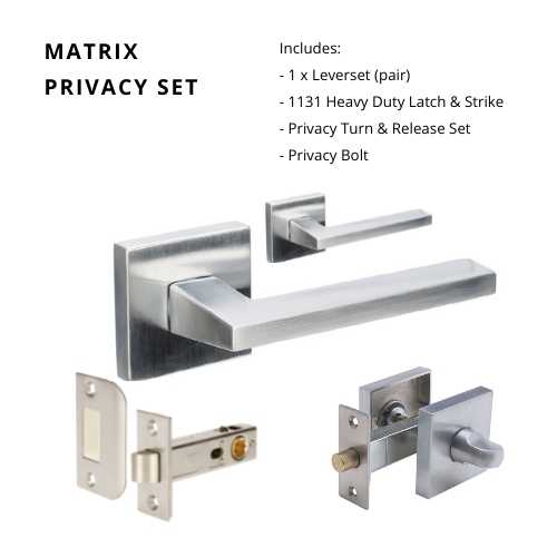 Matrix Privacy Set, Includes 1131 & 8101 Privacy Kit in Satin Chrome