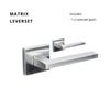 Matrix Square Rose Leverset in Satin Chrome