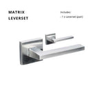 Matrix Square Rose Leverset in Satin Chrome