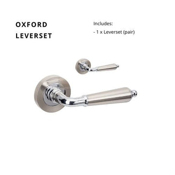 Oxford Lever Set in Brushed Nickel / Chrome Plated