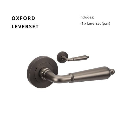 Oxford Lever Set in Graphite Nickel