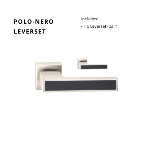 Polo - Nero Lever Set in Brushed Nickel