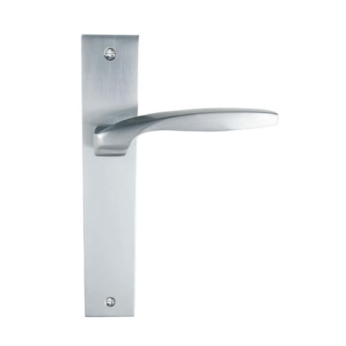 Prisma Lever on Longplate (240x45mm) in Brushed Nickel