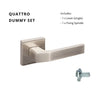 Quattro Dummy Lever, Left Hand in Brushed Nickel