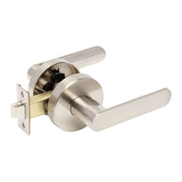 Zanda Sceptre Lever in polished brass finish, showcasing its sleek, modern design and sturdy construction for secure door operation.