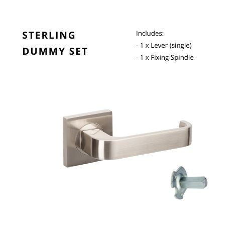 Sterling Dummy Set - Left Hand in Brushed Nickel