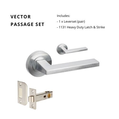 Vector Passage Set, Includes 7106 & 1131 in Satin Chrome