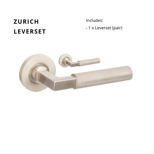 Zurich Lever Set in Brushed Nickel