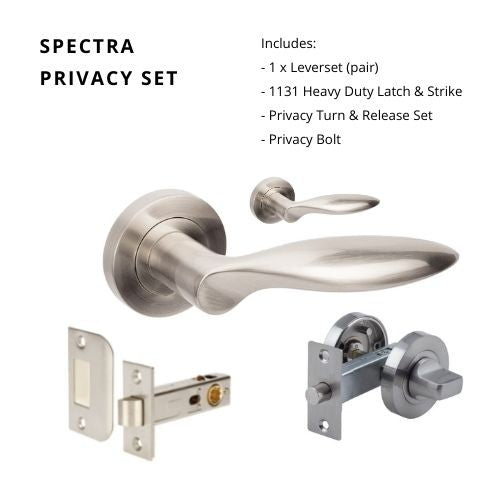 Spectra Privacy Kit - Includes 7050, 1131 & 7032 in Brushed Nickel
