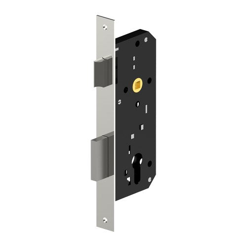Euro Combination Latch and Dead Lock - 45mm Backset, 85mm Centres in Polished Stainless