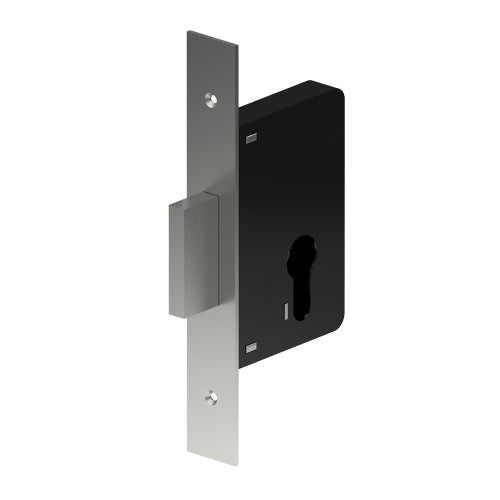Euro Dead Lock - Satin Stainless / 85mm, Backset 45mm in Satin Stainless