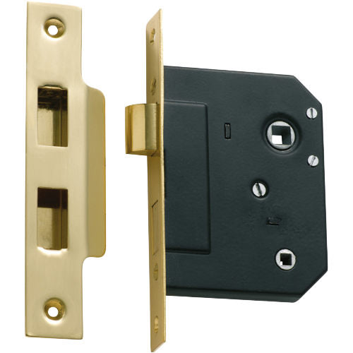 Mortice Lock Privacy Polished Brass CTC57mm Backset 57mm in Polished Brass