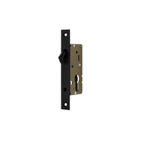 Narrow 30mm Backset Sliding Door Mortice Lock, Case Size 50mm in Black