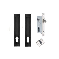Narrow Backset Verve Lock Kit, 200 x 37mm in Black