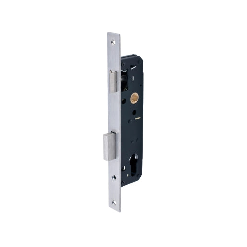 Mortice Lock, Euro Profile - 30mm backset in Satin Stainless