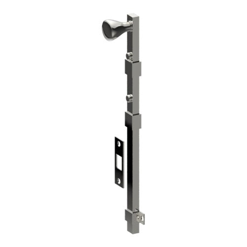 Panic Bolt, Concealed Fix, 300mm including Floor Plates and Screws in Polished Stainless