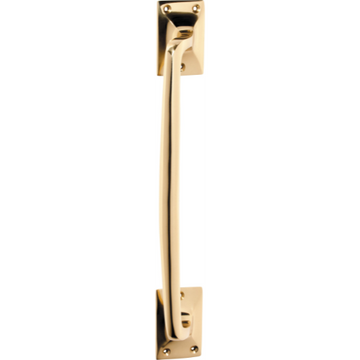 Pull Handle Classic Offset Polished Brass H305xW42xP60mm in Polished Brass