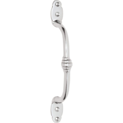 Pull Handle Offset Banded Chrome Plated H180xP41mm in Chrome Plated
