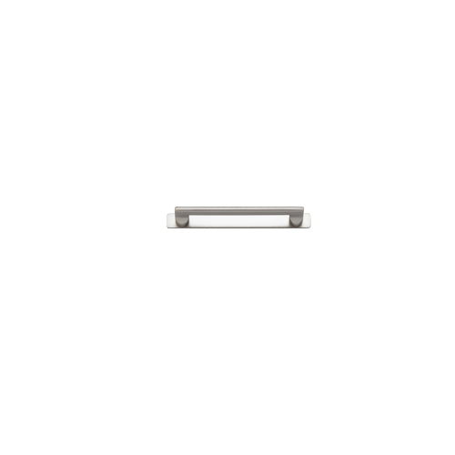 Cabinet Pull Baltimore Satin Nickel L180xW8xP39mm BD20mm CTC160mm With Backplate W205xH24mm T3mm in Satin Nickel