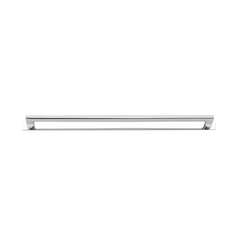Cabinet Pull Baltimore Polished Chrome L472xW10xP47mm BD22mm CTC450mm With Backplate W495xH26mm T3mm in Polished Chrome