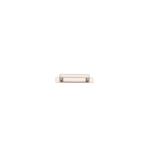 Cabinet Pull Osaka Satin Nickel L111xW15xP33mm BD15mm CTC96mm With Backplate W141xH24mm T3mm in Satin Nickel
