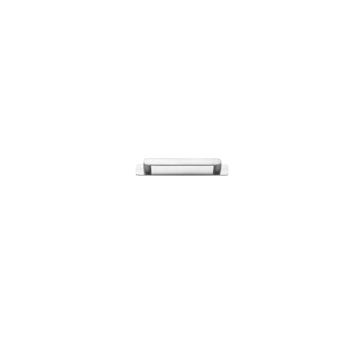 Cabinet Pull Osaka Brushed Chrome L143xW15xP33mm BD15mm CTC128mm With Backplate W173xH24mm T3mm in Brushed Chrome