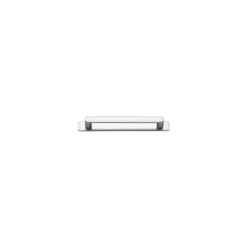 Cabinet Pull Osaka Satin Nickel L175xW15xP33mm BD15mm CTC160mm With Backplate W205xH24mm T3mm in Satin Nickel