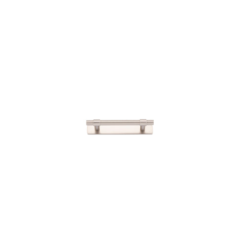 Cabinet Pull Helsinki Satin Nickel L141xP39mm BD11mm CTC96mm With Backplate W141xH24mm T3mm in Satin Nickel