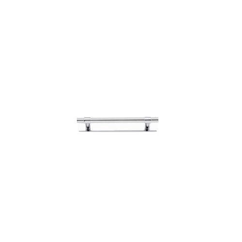 Cabinet Pull Helsinki Polished Chrome L173xP39mm BD11mm CTC128mm With Backplate W173xH24mm T3mm in Polished Chrome