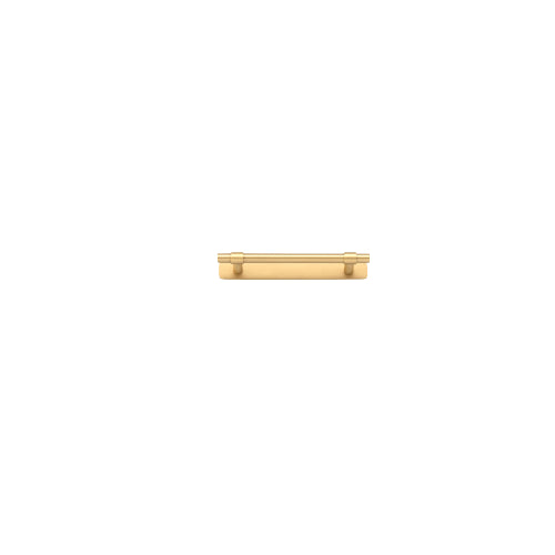 Cabinet Pull Helsinki Brushed Brass L173xP39mm BD11mm CTC128mm With Backplate W173xH24mm T3mm in Brushed Brass