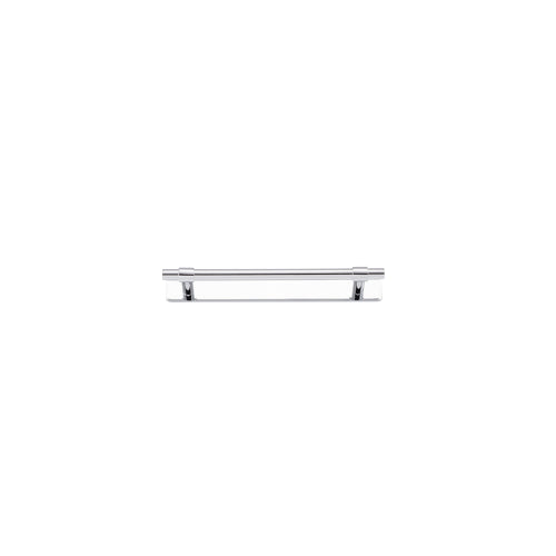 Cabinet Pull Helsinki Polished Chrome L205xP39mm BD11mm CTC160mm With Backplate W205xH24mm T3mm in Polished Chrome
