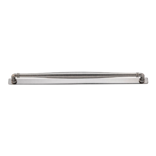 Cabinet Pull Sarlat Distressed Nickel L470xP54mm BD20mm CTC450mm With Backplate W495xH26mm T3mm in Distressed Nickel