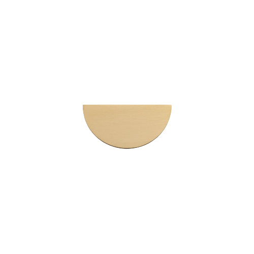 Drawer Pull Osaka Half Moon Brushed Brass W75mm CTC64mm in Brushed Brass