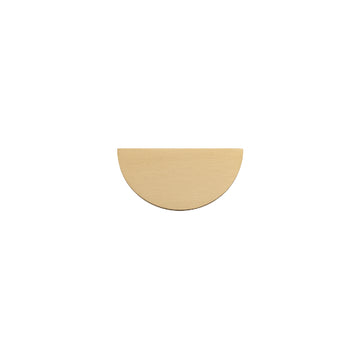 Drawer Pull Osaka Half Moon Brushed Brass W75mm CTC64mm in Brushed Brass