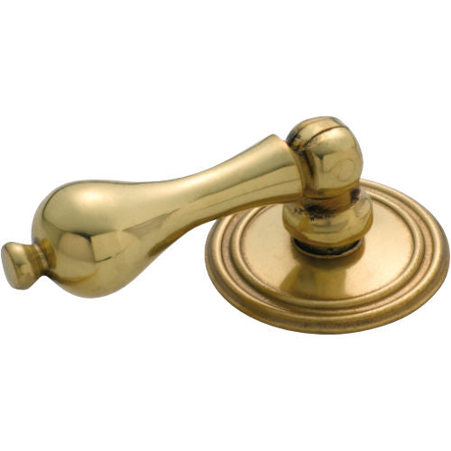 Cabinet Pull Handle Classic Teardrop Polished Brass BP32mm Drop 50mm in Polished Brass