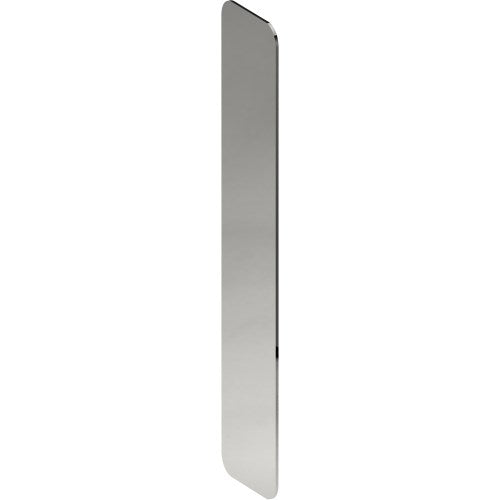Radius Corner Push Plate, Concealed Fix (300mm x 75mm x 2mm) in Polished Stainless