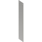 Square Corner Push Plate, Visible Fix (300mm x 75mm x 2mm) in Satin Stainless