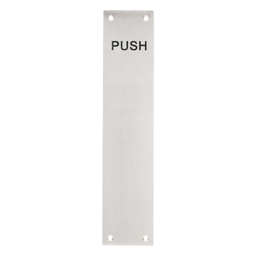 Push Plate 300 x 65mm (Not Engraved) in Satin Stainless