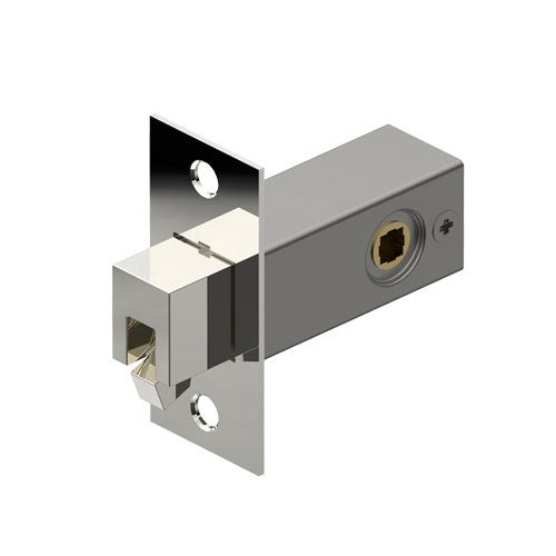 Tubular Sliding Door Latch with Locating Pin, 36mm Backset in Polished Chrome